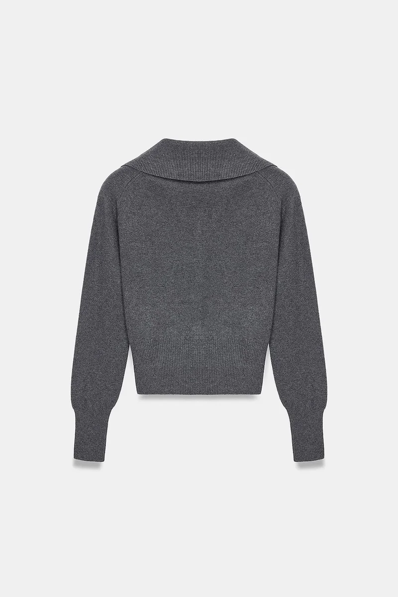 Dilvin Light Grey DILVIN Women's Acrylic Wool Blend Sweater for Women | Best Price UAE