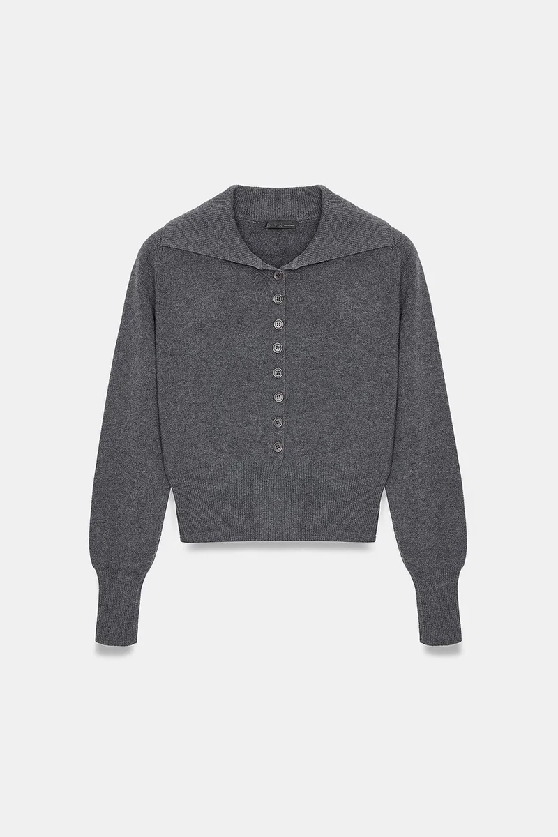 Dilvin Light Grey DILVIN Women's Acrylic Wool Blend Sweater for Women | Best Price UAE