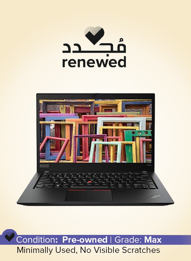 Lenovo Renewed - ThinkPad T490s Laptop With 14-Inch Display,Core i7/8th Gen/Dual Core/16GB RAM/512GB SSD English Black