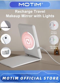 Rechargeable Travel Makeup Mirror with 72 Led Lights Touch Screen Three Colors Dimmable(White) - pzsku/Z9B50CEB84B4A64F112CCZ/45/_/1740378915/b03ae839-b424-4e39-b623-425d649076af