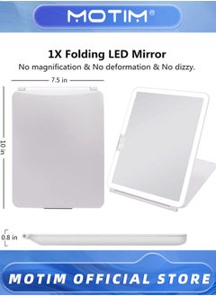 Rechargeable Travel Makeup Mirror with 72 Led Lights Touch Screen Three Colors Dimmable(White) - pzsku/Z9B50CEB84B4A64F112CCZ/45/_/1740378925/36460384-e170-4c22-bf7f-799d6b72a243