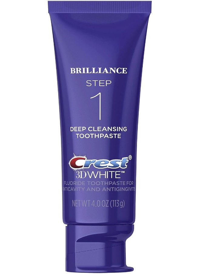Crest 3D White Brilliance 2 Step KitDeep Clean Toothpaste (4Oz) + Teeth Whitening Gel (2.3Oz)  - Image 4