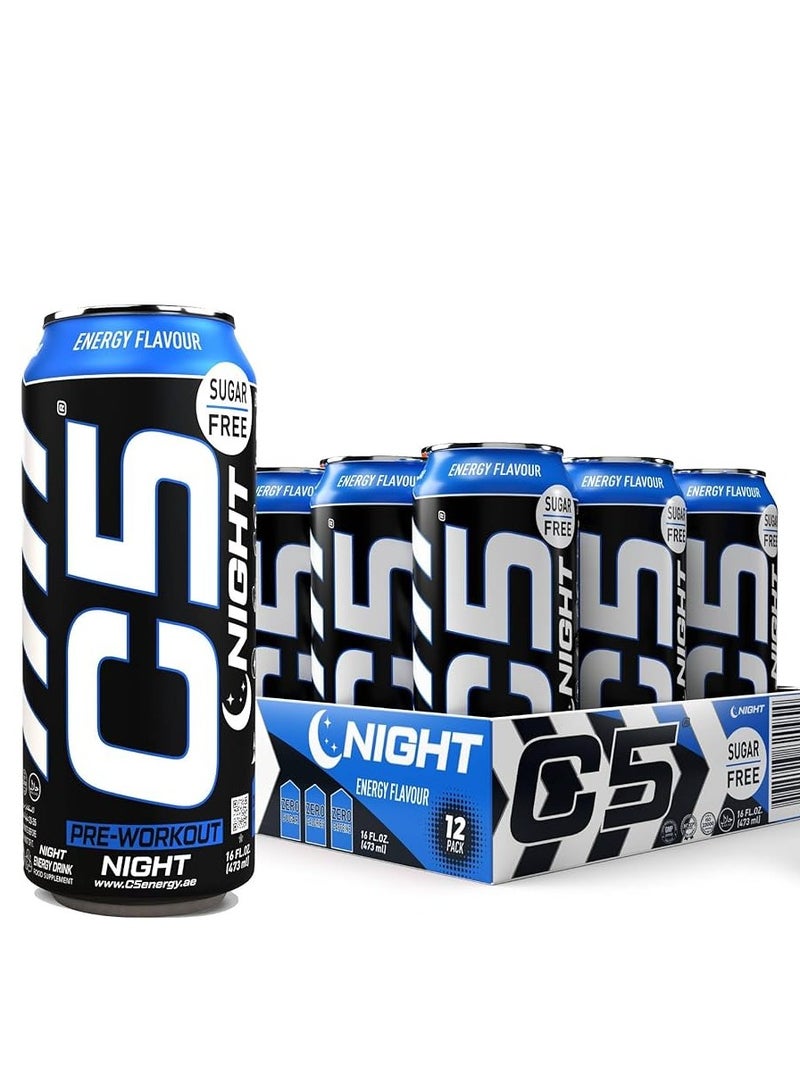 C5 NIGHT Zero Sugar Energy Flavors 473ml Pack of 12 - Image 1