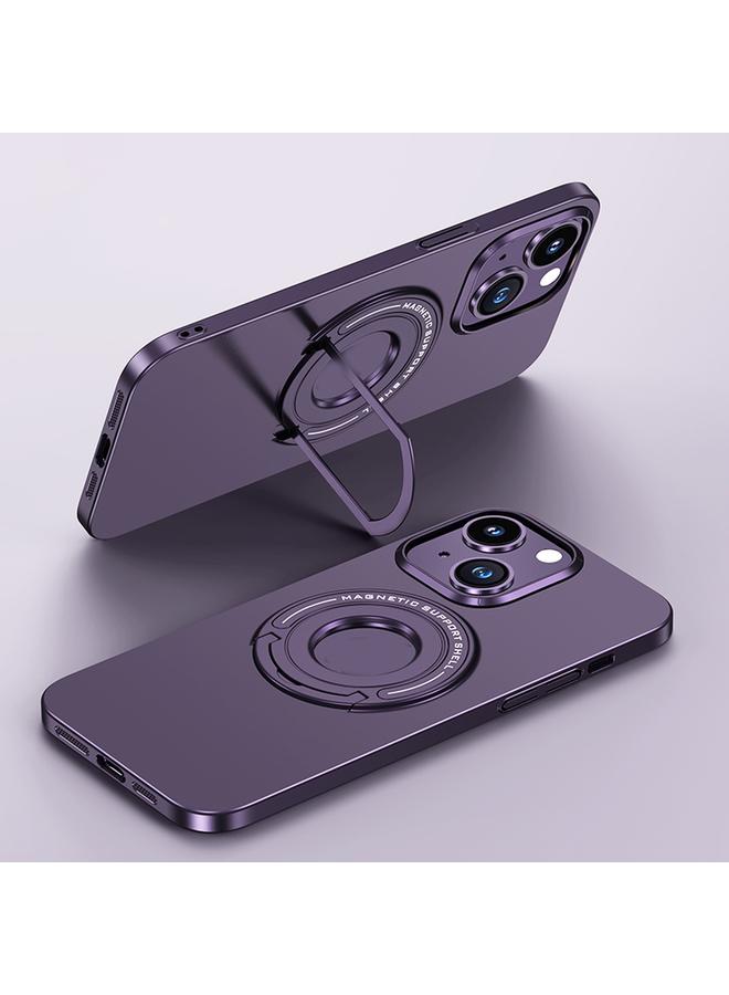 اس-توب حافظة هاتف مغناطيسية غير لامعة من ماج سيف لهاتف آيفون 15 بلس مع حامل عربة - Image 1