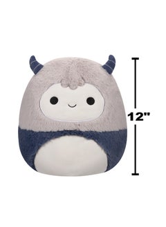 Squishmallows دُمى فوزامالوز من هوراس رمادي وأزرق بقدرة ١٢ بوصة مصنوعة من قماش ناعم رسمية من وول مارت علامة كيلي توي هدية ملونة ناعمة للأطفال للبنات والأولاد قابلة للغسل لعبة قابلة للعصر متعددة الألوان لجميع الأعمار  - Image 5