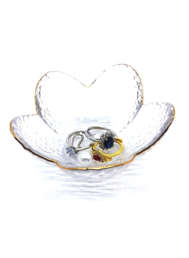 BESSKON Small Ring Dish Jewelry Bowl, Glass Jewelry Dish Trinket Bowl, Crystal Ring Holder Dish Jewelry Plate, Nightstand Decor Jewelry Holder Dish, Engagement Gift Jewelry Tray Dish for Rings, Keys - Image 5