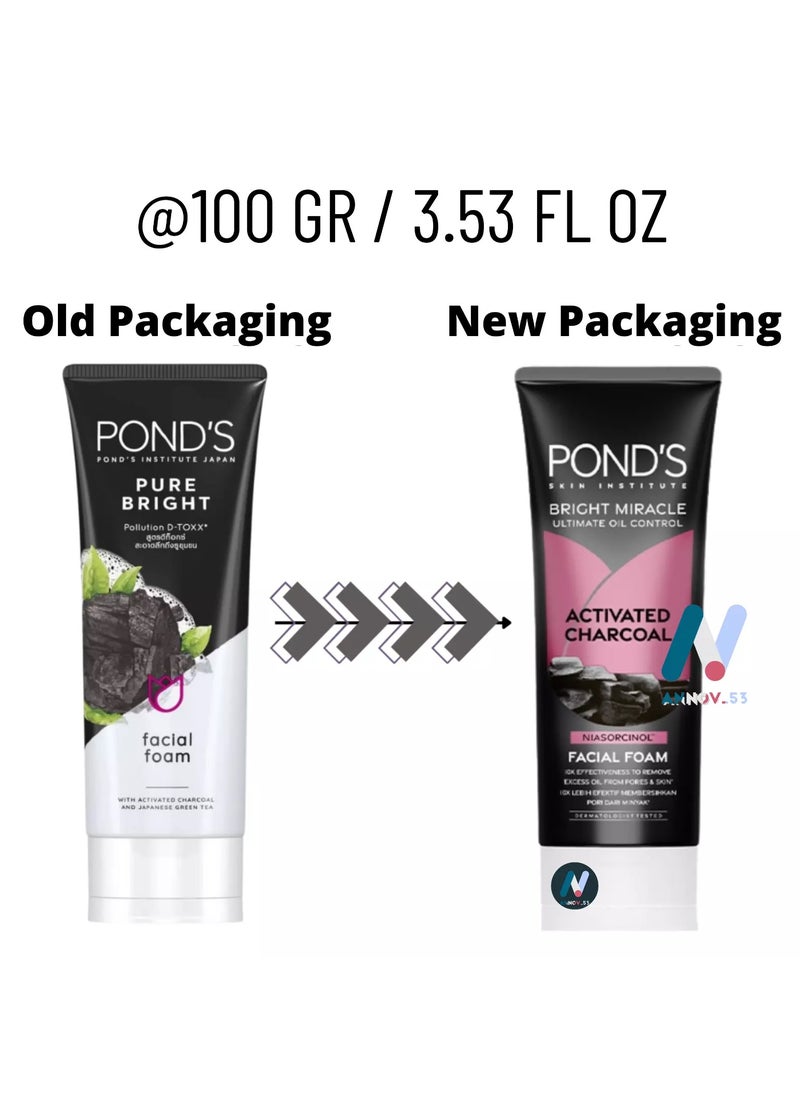 PONDS Bright Miracle Ultimate Oil Control Facial Foam 100g  - Image 3