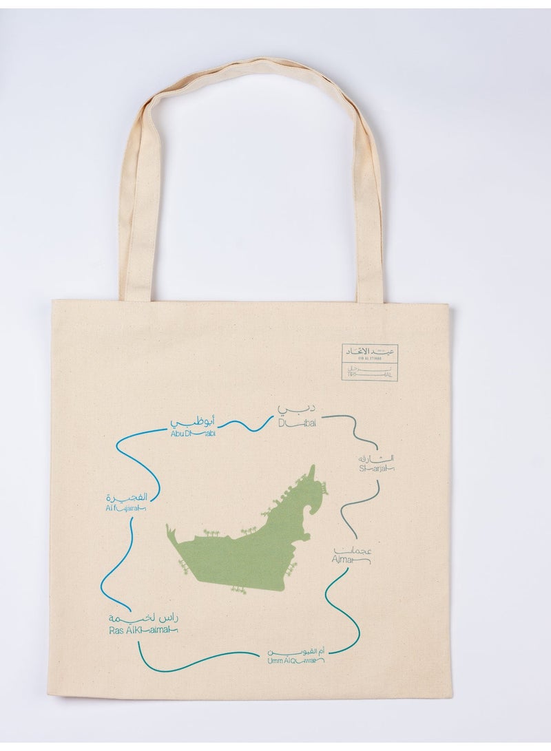 Eid Al Etihad United x Mansour UAE Map Tote- Green - Image 1