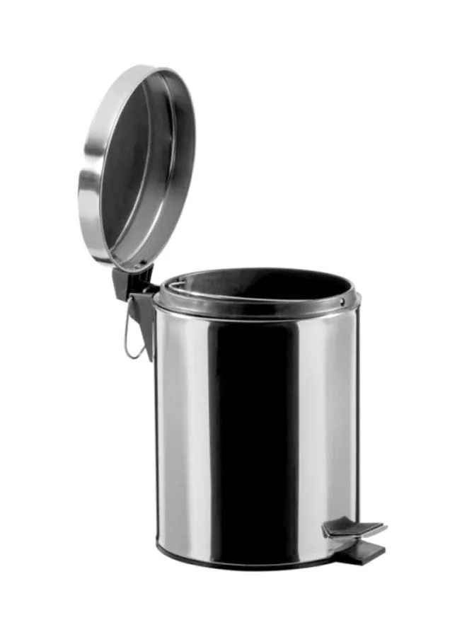 Cady One Pedal Trash Bin Silver 5L - Image 3