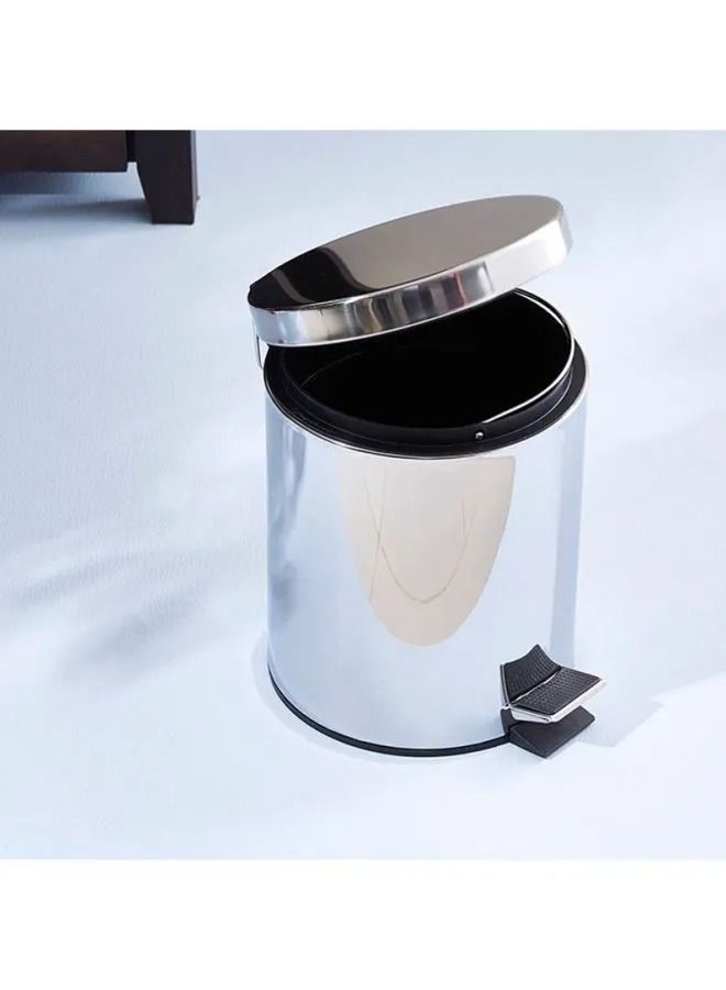 Cady One Pedal Trash Bin Silver 5L - Image 4