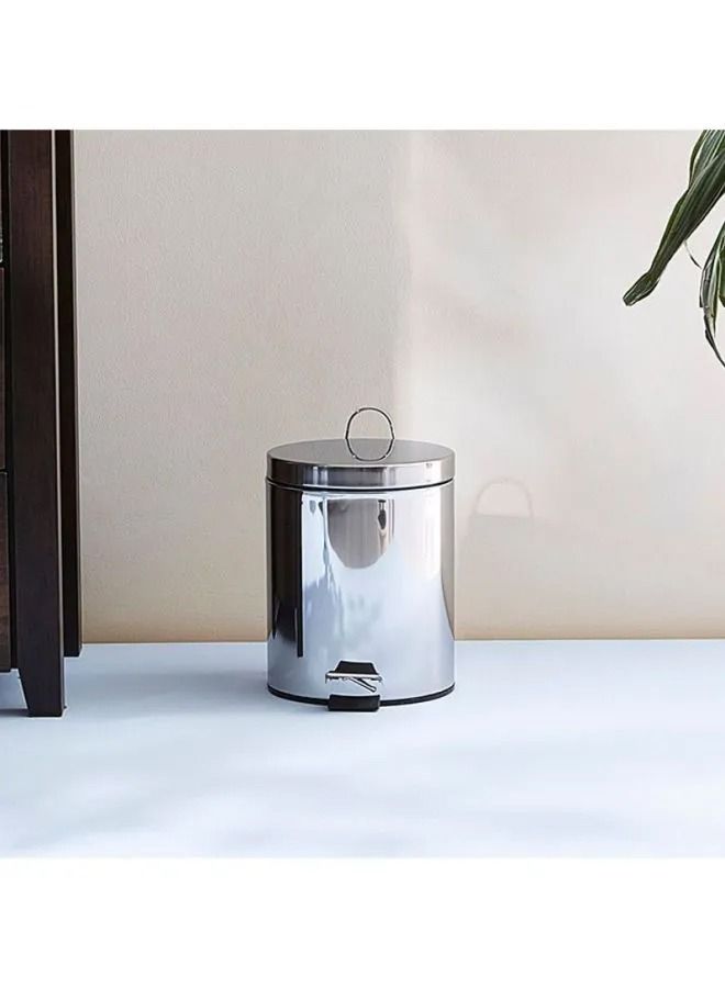 Cady One Pedal Trash Bin Silver 5L - Image 5