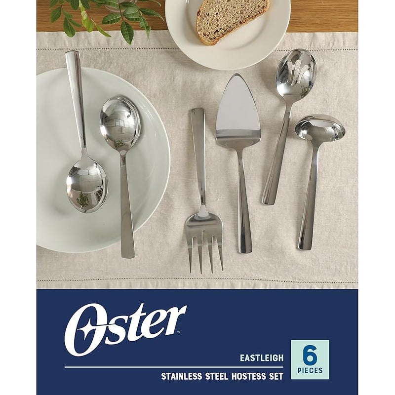 Oster Eastleigh 6 Piece Stainless Steel Hostess Flatware Serving Utensil Set - Image 2
