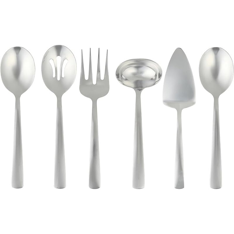 Oster Eastleigh 6 Piece Stainless Steel Hostess Flatware Serving Utensil Set - Image 1