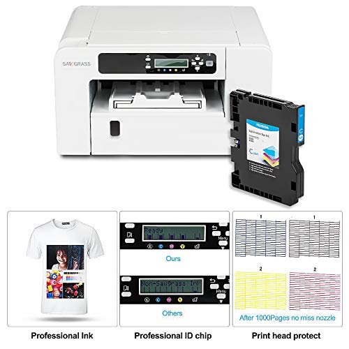 PRINTANDINK SG400 SG800 Cyan Sublimation Ink Cartridge for Sawgrass Virtuoso SG400/SG800 | High-Yield 300-Page Transfer DYE Ink | New Chipset (Exact Ink Level) | Printhead Protection - Image 2
