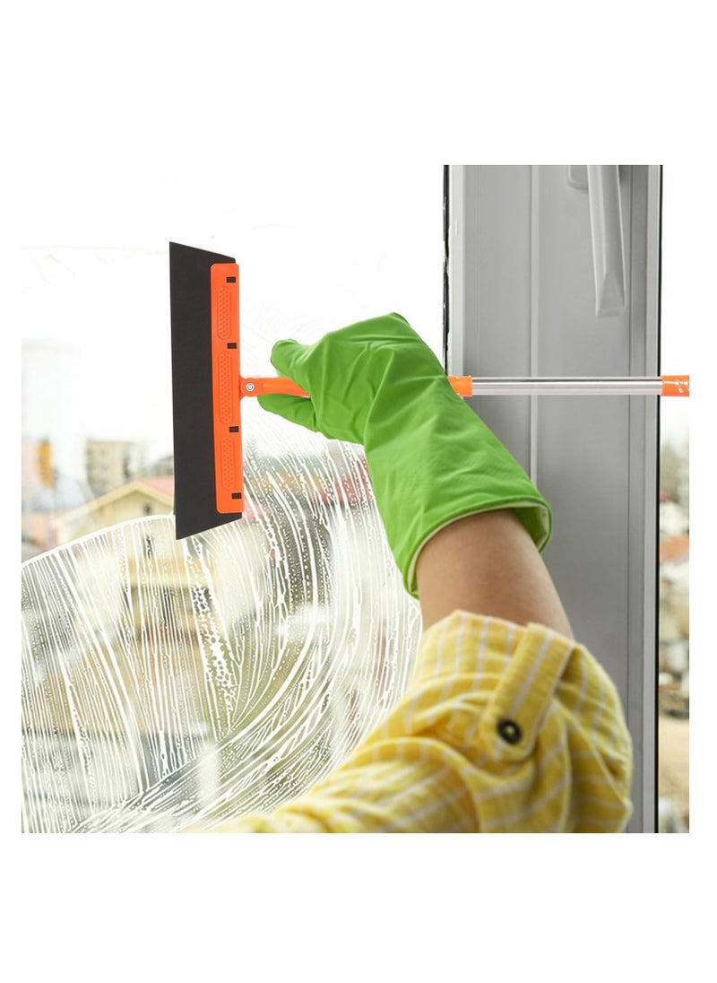 KASTWAVE Window Squeegee Cleaning Tool Squeegee Cleaner Glass Door Cleaner with Long Handle Floor Squeegee Scrubber for Windows Glass Car Windshield  - Image 2