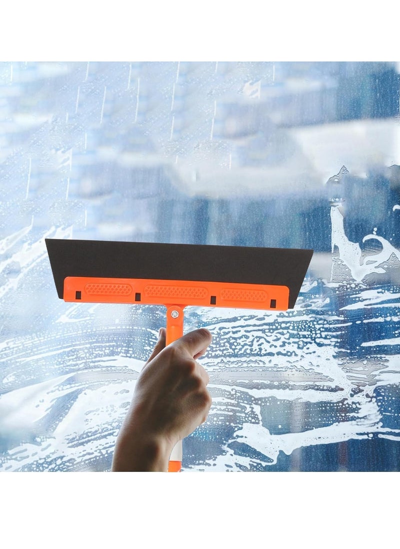 KASTWAVE Window Squeegee Cleaning Tool Squeegee Cleaner Glass Door Cleaner with Long Handle Floor Squeegee Scrubber for Windows Glass Car Windshield  - Image 5