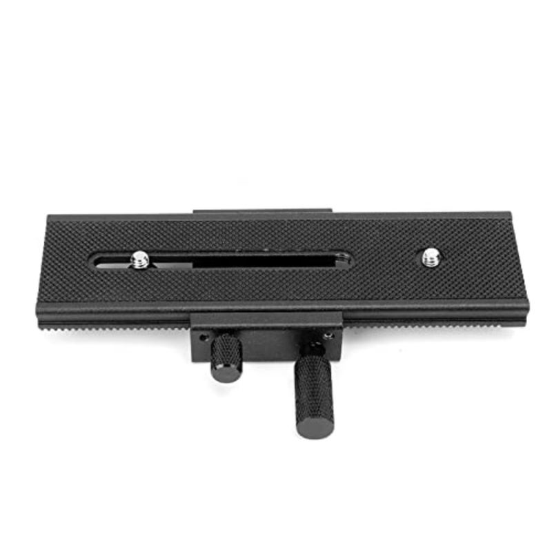 Macro photography close-up slider with rack and pinion adjustment, aluminum alloy, black, precise focus control - Image 3