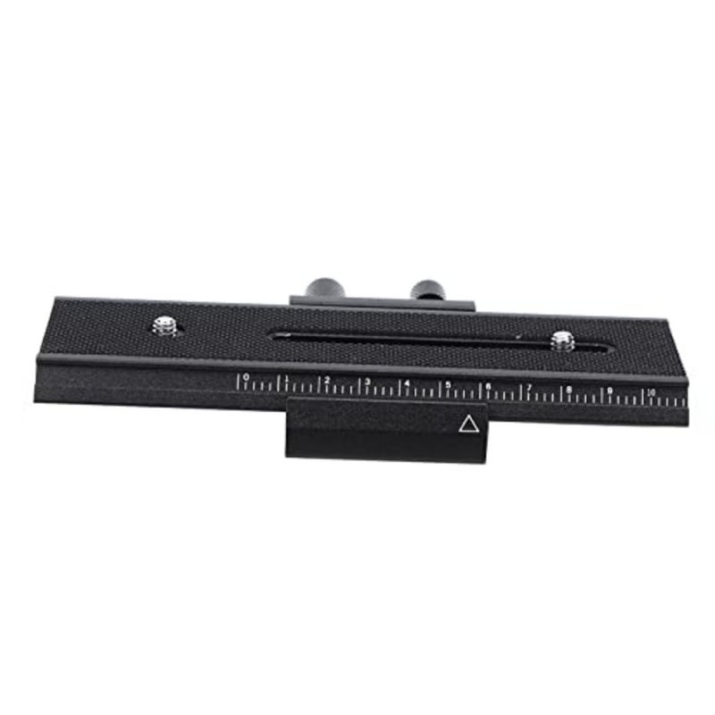 Macro photography close-up slider with rack and pinion adjustment, aluminum alloy, black, precise focus control - Image 2