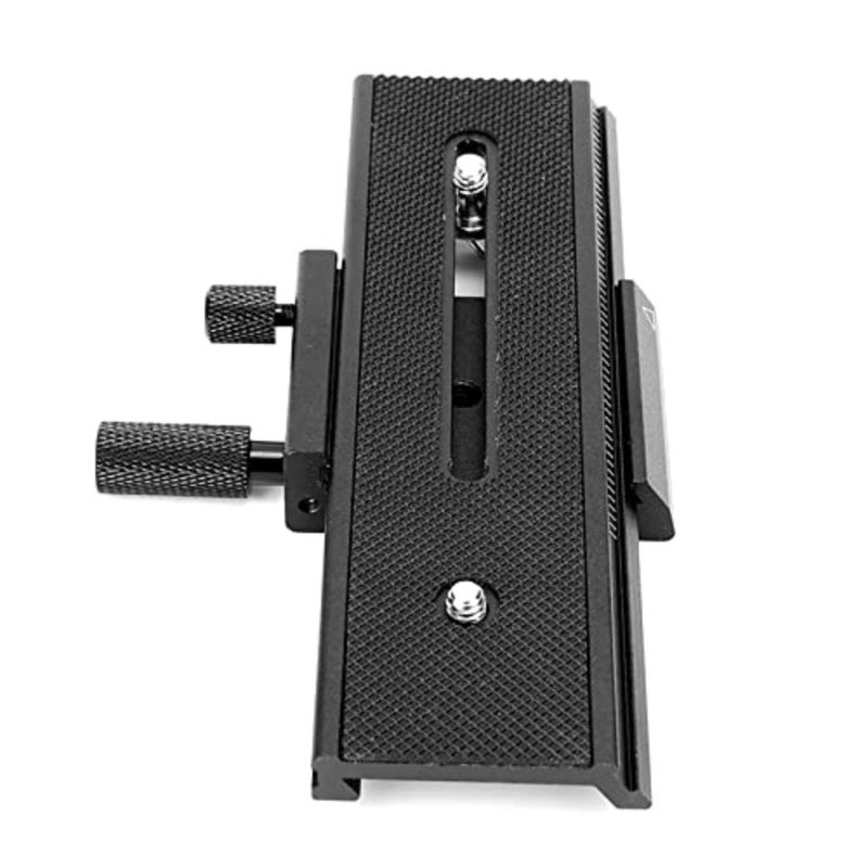 Macro photography close-up slider with rack and pinion adjustment, aluminum alloy, black, precise focus control - Image 1