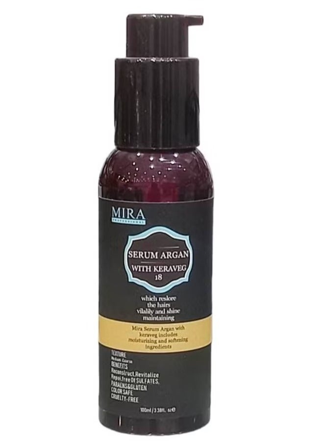Mira Serum 100 ml With Argan Oil and Protein to Maintain Hair Treated With Protein or keratin