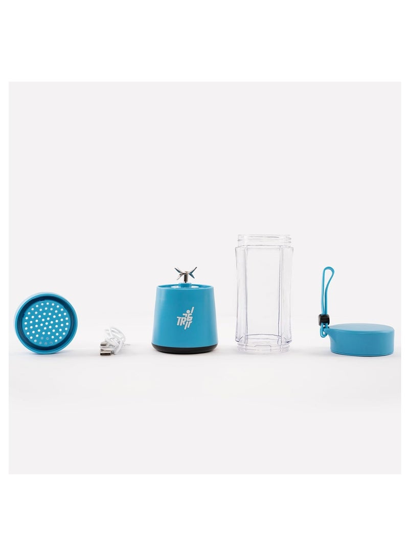 TR6 Blendmate Eco Portable Blender for Smoothies and Shakes - 380ml Capacity, Rechargeable | Compact | 1 Year Warranty (Blue) - Image 3