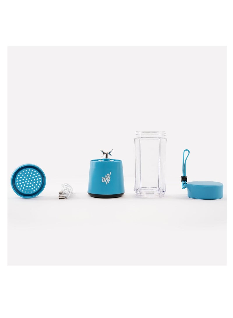 TR6 Blendmate Eco Portable Blender for Smoothies and Shakes - 380ml Capacity, Rechargeable | Compact | 1 Year Warranty (Blue) - Image 5