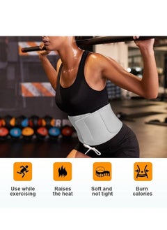 KASTWAVE Waist Trainer for Women Grey Waist Trainer Belt and Sweat Band Back Brace Support for Pain Relief Lumbar Strain Reduce Belly Weight Loss Sweat Belt Band Belly Stomach Wrap  - Image 5