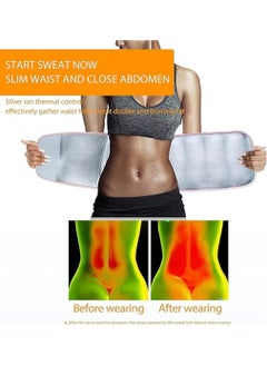KASTWAVE Waist Trainer for Women Grey Waist Trainer Belt and Sweat Band Back Brace Support for Pain Relief Lumbar Strain Reduce Belly Weight Loss Sweat Belt Band Belly Stomach Wrap  - Image 2
