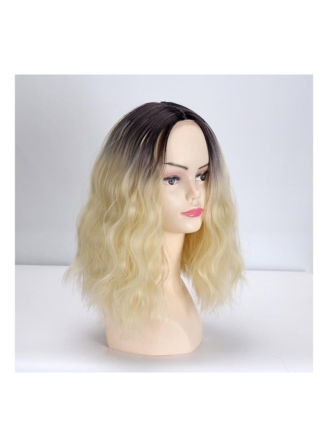 NIBEMINENT Dyed Curly Hair Wig Black/Beige - Image 3