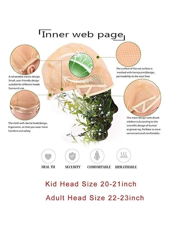 NIBEMINENT Dyed Curly Hair Wig Black/Beige - Image 2