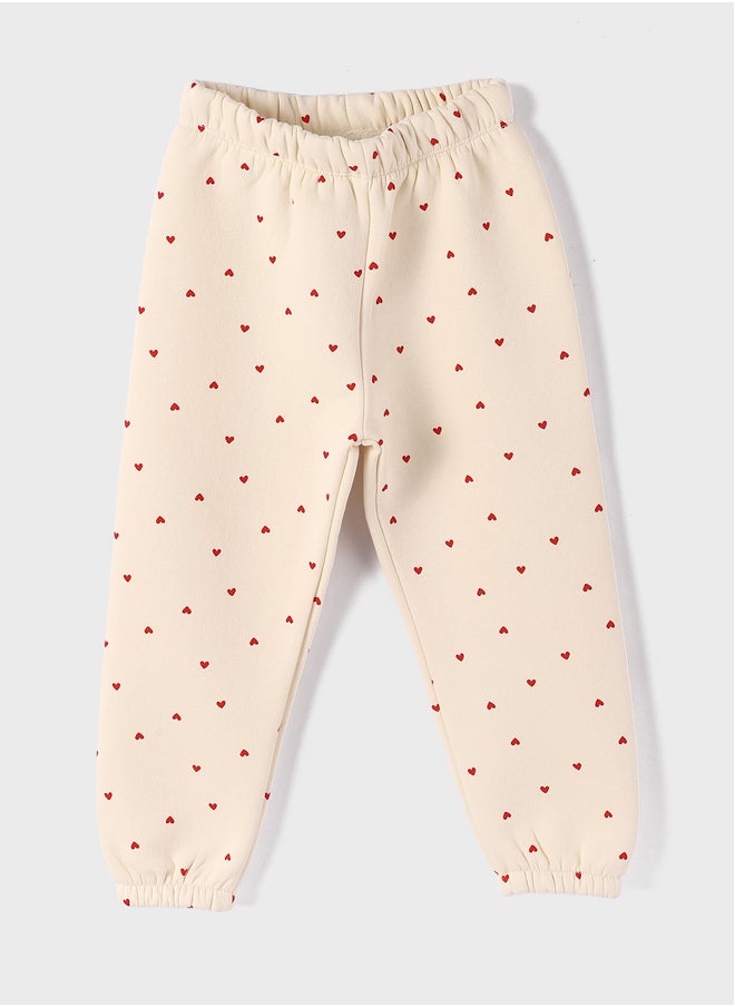 LC WAIKIKI Elastic Waist Printed Baby Girl Sweatpants  - Image 1