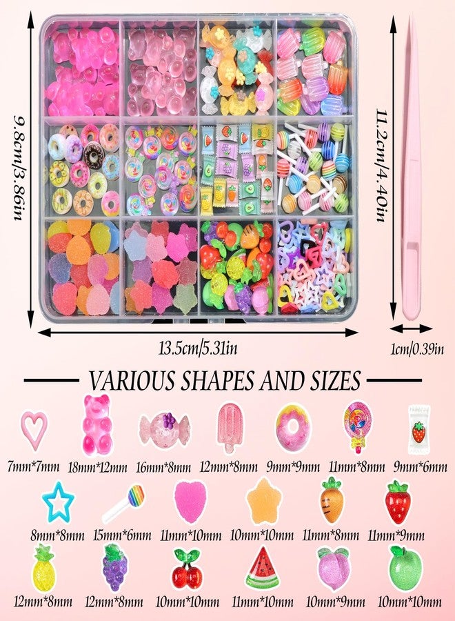 BELICEY 3D Candy Nail Charms Assorted Lollipop Gummy Bear Donuts Charms for Nails Cute Colorful Acrylic Heart Star Nail Accessories for DIY Nail Art Design Crafts with Pickup Tools - Image 2