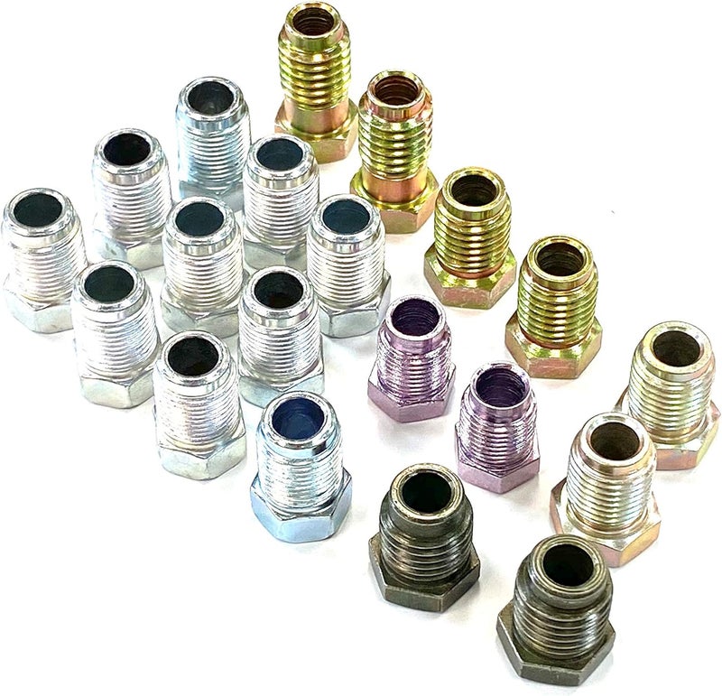 The Stop Shop Metric Brake Line Fitting Kit for 1/4" Tube (ISO/Bubble Flare)