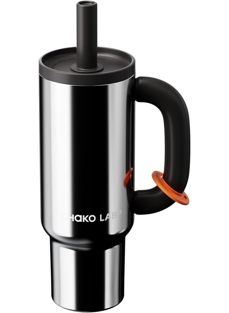 CHAKO LAB CHaKOLAB BaWangCUP Stainless Steel Insulated Tumbler with Handle and Straw, Leakproof for Travel, BPA Free, 316 Stainless Steel Liner, 950 ml - Image 1