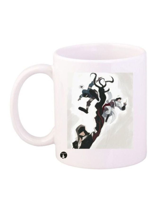 RKN Assassin's Creed Scene Printed Coffee Mug White/Black/Grey - Image 2