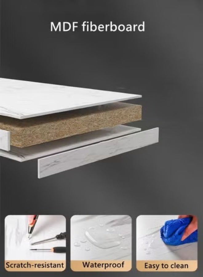 Kutis 1-Piece TV Cabinet Living Room Furniture TV Table Tv Stand With Drawers MDF Fiberboard White 140x30x40 cm - Image 4