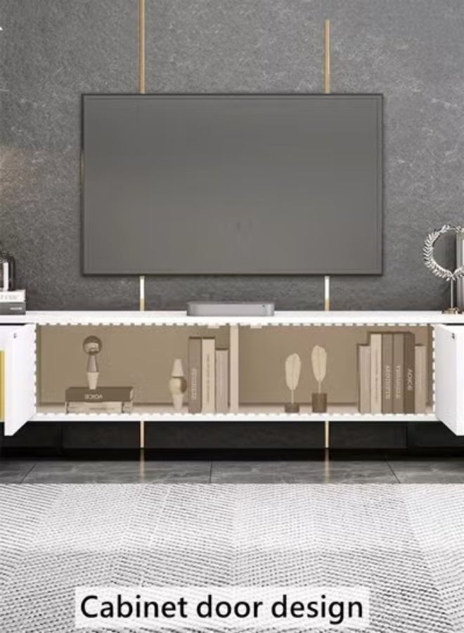 Kutis 1-Piece TV Cabinet Living Room Furniture TV Table Tv Stand With Drawers MDF Fiberboard White 140x30x40 cm - Image 3