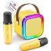 IROO Mini Karaoke Machine for Kids 2026 TOP Toys Birthday Gifts Ideas for Girls Ages 4 5 6 7 8 9 10 12 Years Old Portable MP3 Player with 2 Wireless Mics for Family Home Party - Image 2