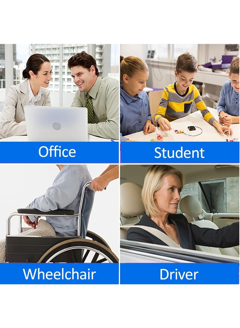 Large Gel Seat Cushion — Thick & Soft Gel Chair Cushion for Long Sitting, Wheelchair, and Car Seats, Breathable, Cool, and Pressure-Relief Cushion - Image 2