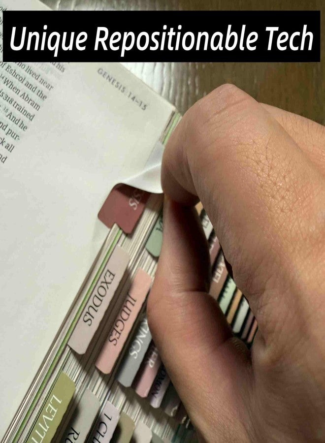 thinkor Repositionable Laminated Bible Tabs, Bible Stickers for Women and Men, Easy to Read and Apply Bible Journaling Tabs (Boho) - Image 2