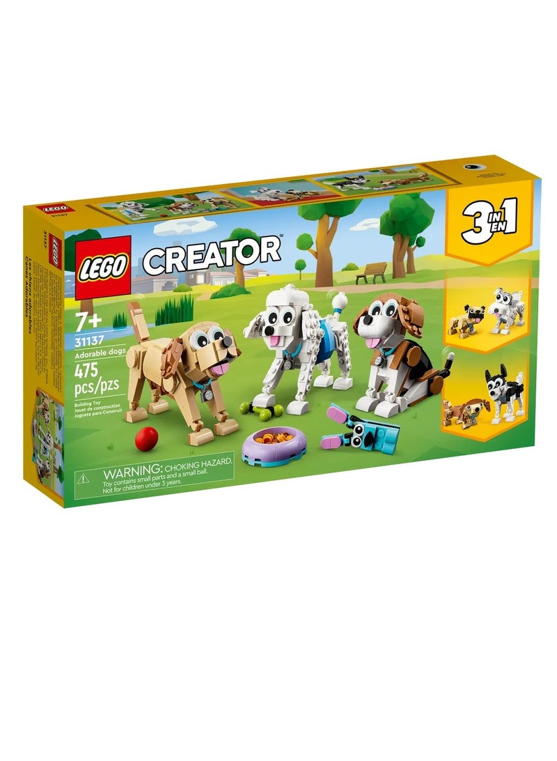 ليغو ليجو الكلاب المحبوبة بثلاث اشكال 475 قطعة - 31137 - Image 1