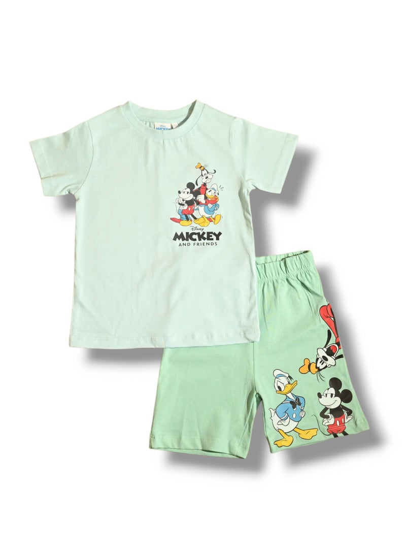 ميكي آند فريندز ميكي وأصدقاؤه - طقم تيشيرت وشورت للأولاد - Image 1