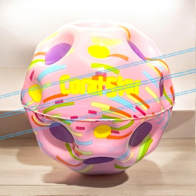 Valuableplus 1Pc Super High Bouncing Ball Toy for Kids Outdoor Fun (Pack of 1) (Pink Moon Ball) - Image 1