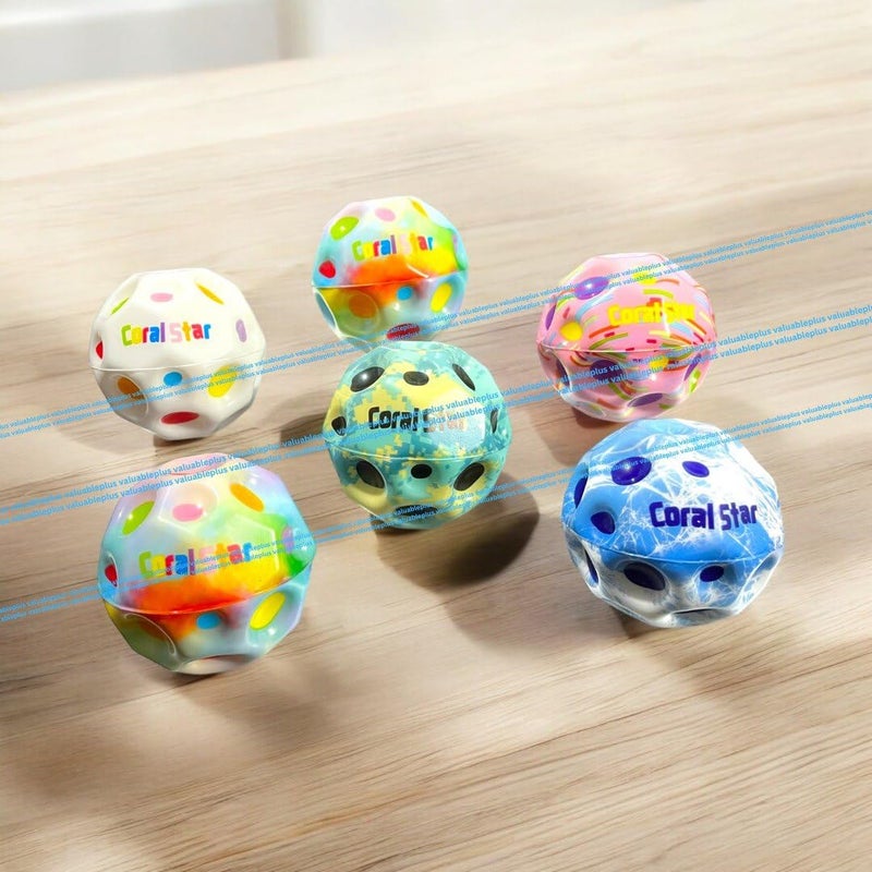 Valuableplus 1Pc Super High Bouncing Ball Toy for Kids Outdoor Fun (Pack of 1) (Pink Moon Ball) - Image 2