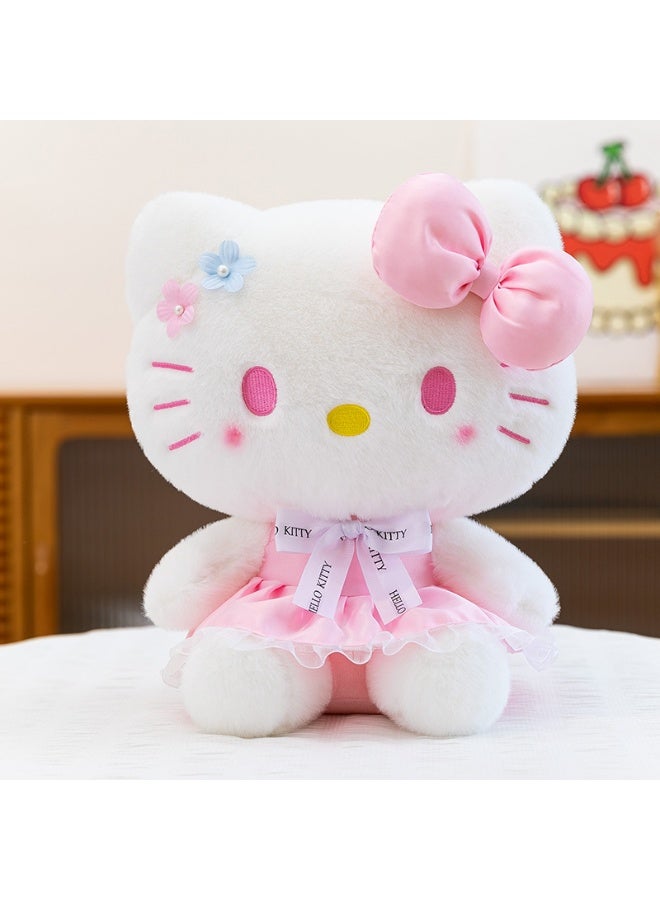 دمية محشوة على شكل هيلو كيتي بزخرفة شريط جديد - 25 سم