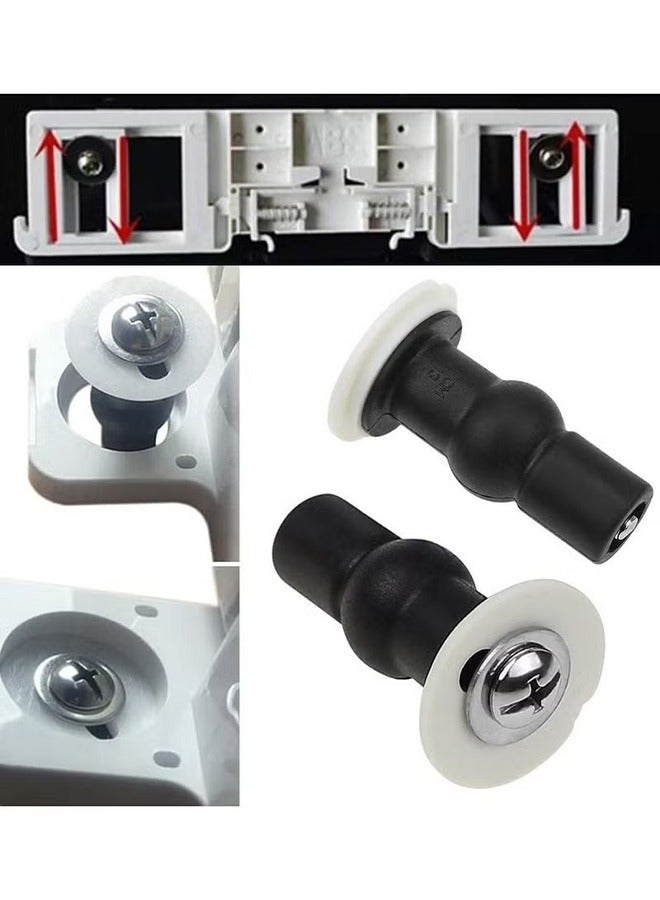 اتش واي 4 حزمة مفصلات مقعد المرحاض مسامير تثبيت مقعد المرحاض إصلاح توسيع المطاط أعلى مسامير الصواميل ، مسامير ومسامير مقعد المرحاض العالمي غير القابل للصدأ مع المطاط والمكسرات البلاستيكية ، سهلة التركيب - Image 2