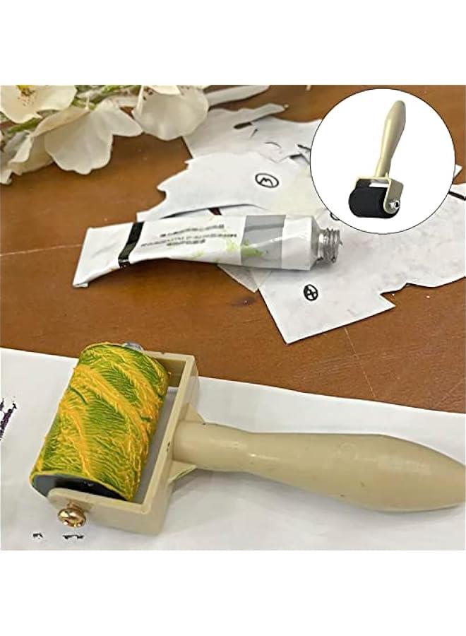 Arabest 3 Pack Rubber Brayer Roller,1.4/2.4/4 Inch Hard Rubber Brayer Rollers,Art Craft Roller for Printmaking,Ink,Wallpapers Stamping Gluing - Image 5