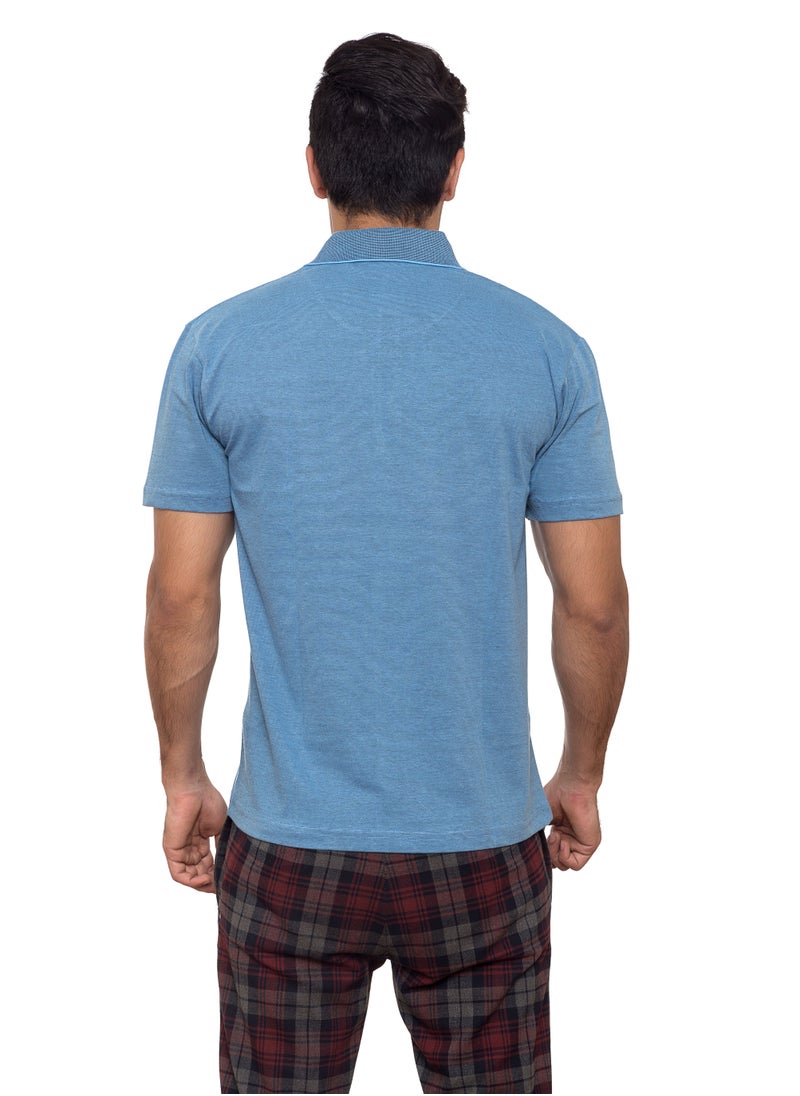 SANTHOME Premium 2-Tone Men's Polo T-Shirt  - Image 3