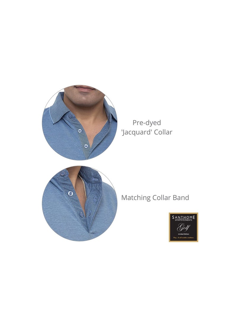 SANTHOME Premium 2-Tone Men's Polo T-Shirt  - Image 5
