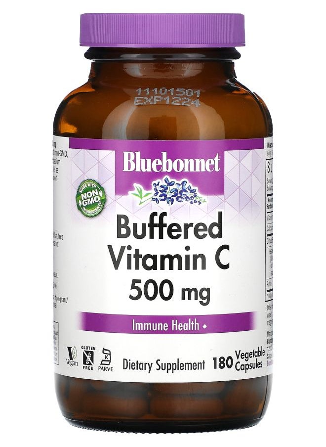 Bluebonnet Nutrition Buffered Vitamin C 500 mg 180 Vegetable Capsules  - Image 1